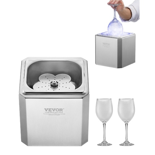 Glass Froster Chiller, CO2 Beer Glass Froster, 8-10 Seconds/Cup with LED Light, Instant Glass Chiller for Wine, Cocktail, Champagne, Mixed Drinks, Jui