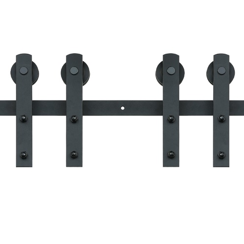 VEVOR 8FT Sliding Barn Door Hardware Closet Track Kit for Double Doors I Hanger