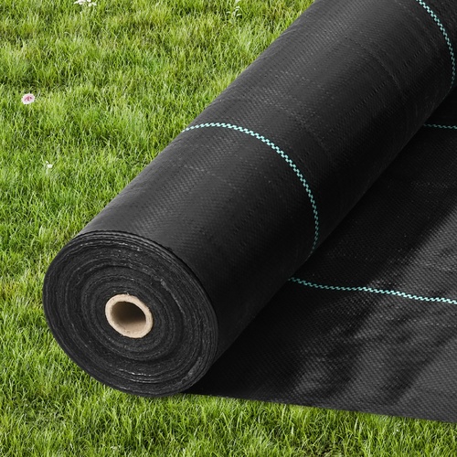 VEVOR Weed Barrier Landscape Fabric, 6*100FT Heavy Duty Garden Weed Fabric, Woven PP Weed Control Fabric, Driveway Fabric, Geotextile Fabric for Lands