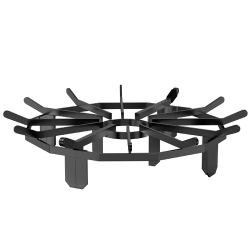 VEVOR Log Grate, 27 inch Heavy Duty Wheel Fire Grate with 6 Support Legs, Solid Powder-coated Steel Bars, Log Firewood Burning Rack Holder for Wood St