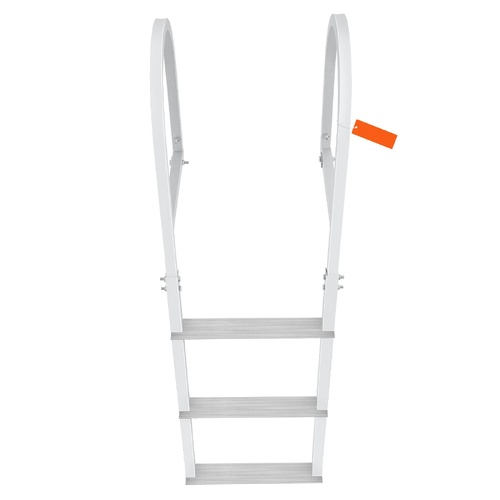 VEVOR Dock Ladder, Removable 3 Steps, 227 kg Load Capacity, Aluminum Alloy Pontoon Boat Ladder with 7.9 cm Wide Step & Nonslip Rubber Mat, Easy to Ins