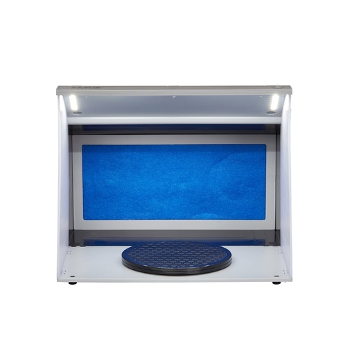 VEVOR Airbrush Spray Booth, Portable Hobby Airbrush Paint Spray Booth Kit with 4 LED Light, Powerful Dual Exhaust Fans, Turntable and 6 ft Extension H