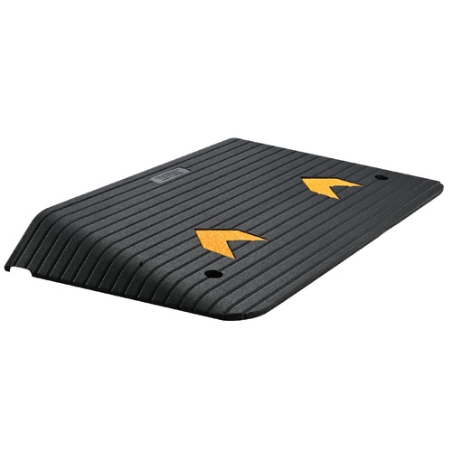 VEVOR Upgraded Rubber Threshold Ramp, 8.9 cm Rise Door Ramp with 1 Channel, Natural Rubber Car Ramp with Non-Slip Textured Surface, 15 tons Load Capac