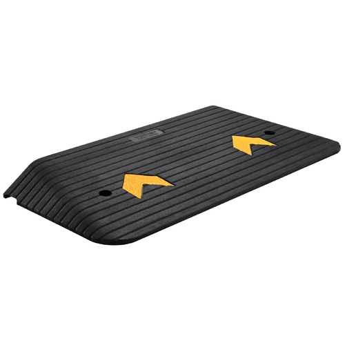 VEVOR Upgraded Rubber Threshold Ramp, 7.6 cm Rise Door Ramp with 1 Channel, Natural Rubber Car Ramp with Non-Slip Textured Surface, 150 tons Load Capa