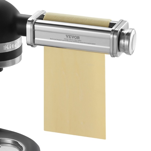 VEVOR Pasta Attachment for KitchenAid Stand Mixer, Stainless Steel Pasta Sheet Roller Attachment, Pasta Maker Machine Accessory with 8 Adjustable Thic