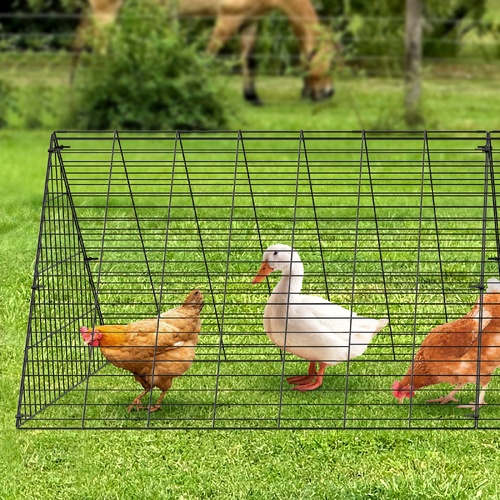 VEVOR Chicken Tunnels, 300 x 71 x 61.5cm (LxWxH) Chicken Tunnels for Yard, Portable Chicken Tunnels for Outside Easy Installation, Chicken Coop Run, S