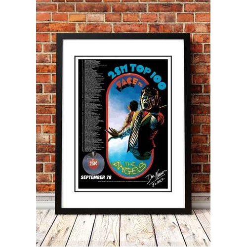 The Angels (Angel City) 'Face to Face' In Store Poster 1978- Framed A4
