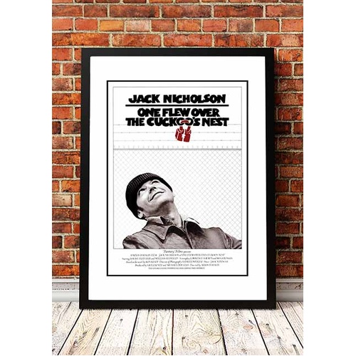 One Flew Over The Cuckoos Nest' Cult Movie Poster! - Framed A3