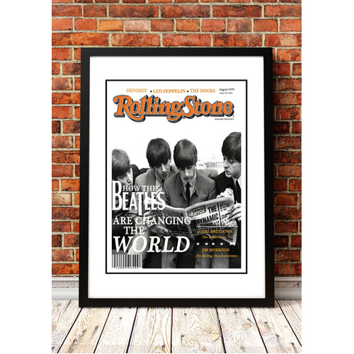 The Beatles' Rolling Stone Magazine Cover! - Framed A4