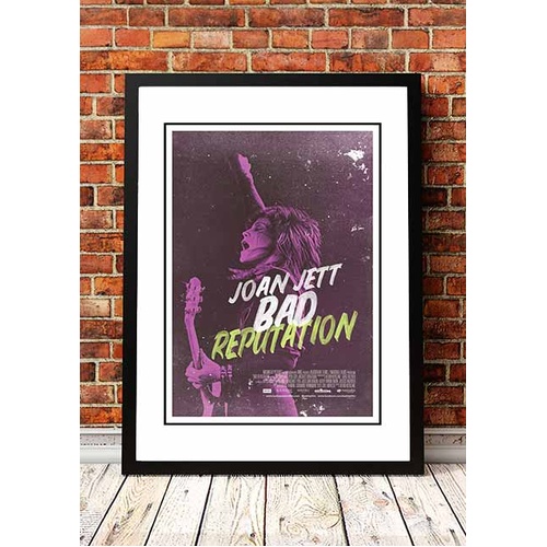 Joan Jett ‘Bad Reputation’ Movie Poster 2018 - Framed A3