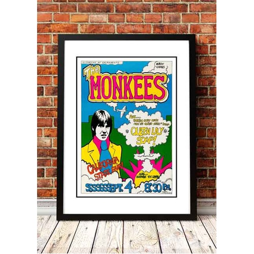 The Monkees ‘California State Fair’ Sacramento, USA Concert Poster 1969 - Framed A4