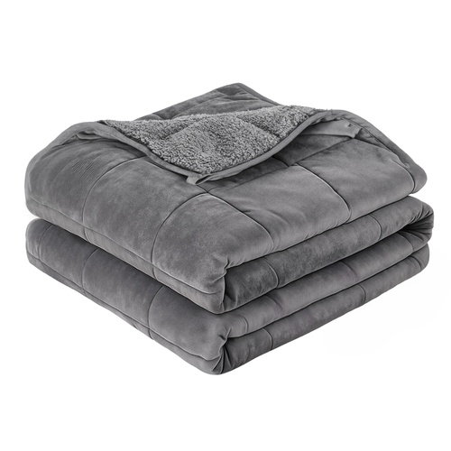 Giselle 5.5KG Weighted Blanket Adults Kid Anti Anxiety Gravity Blankets Sherpa Fleece