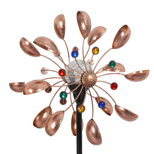 Garden Windmill Solar Light Wind Spinner - Model-04C85A