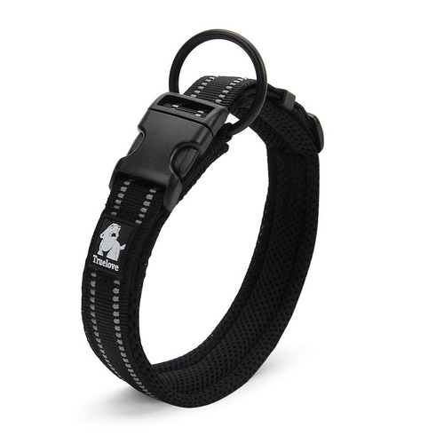 Heavy Duty Reflective Dog Collar - Black, 3XL - Model-CAB69C