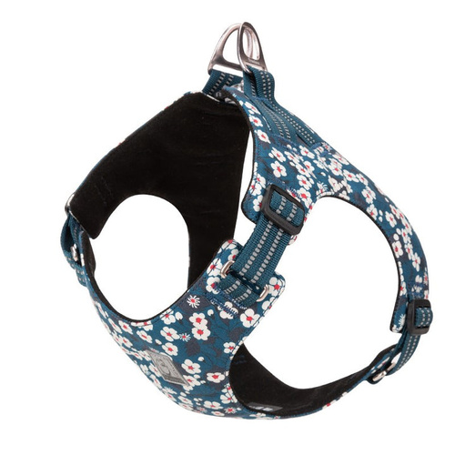 Floral Doggy Harness - Blue, S - Model-68488E