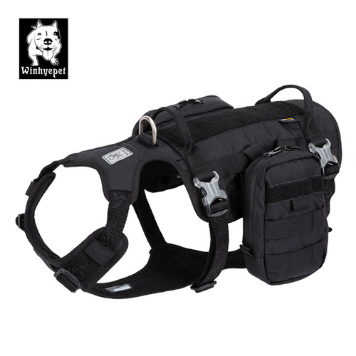 Whinhyepet Military Harness - Black, XL - Model-A14BD1