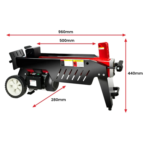 Yukon 7 Tonne 2000W Electric Hydraulic Log Splitter Wood Cutter with Side Protectors