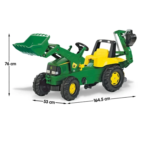 John Deere Rolly Kids  Ride On Tractor with Loader & Digger RT811076